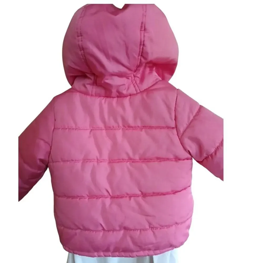 Girls CARTER'S Pink Puffer, Winter Jacket Size 12M